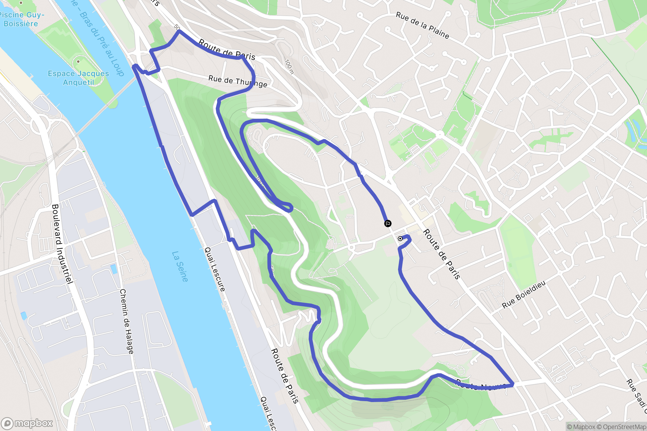 Bonsecours : carte du parcours de randonnée - France