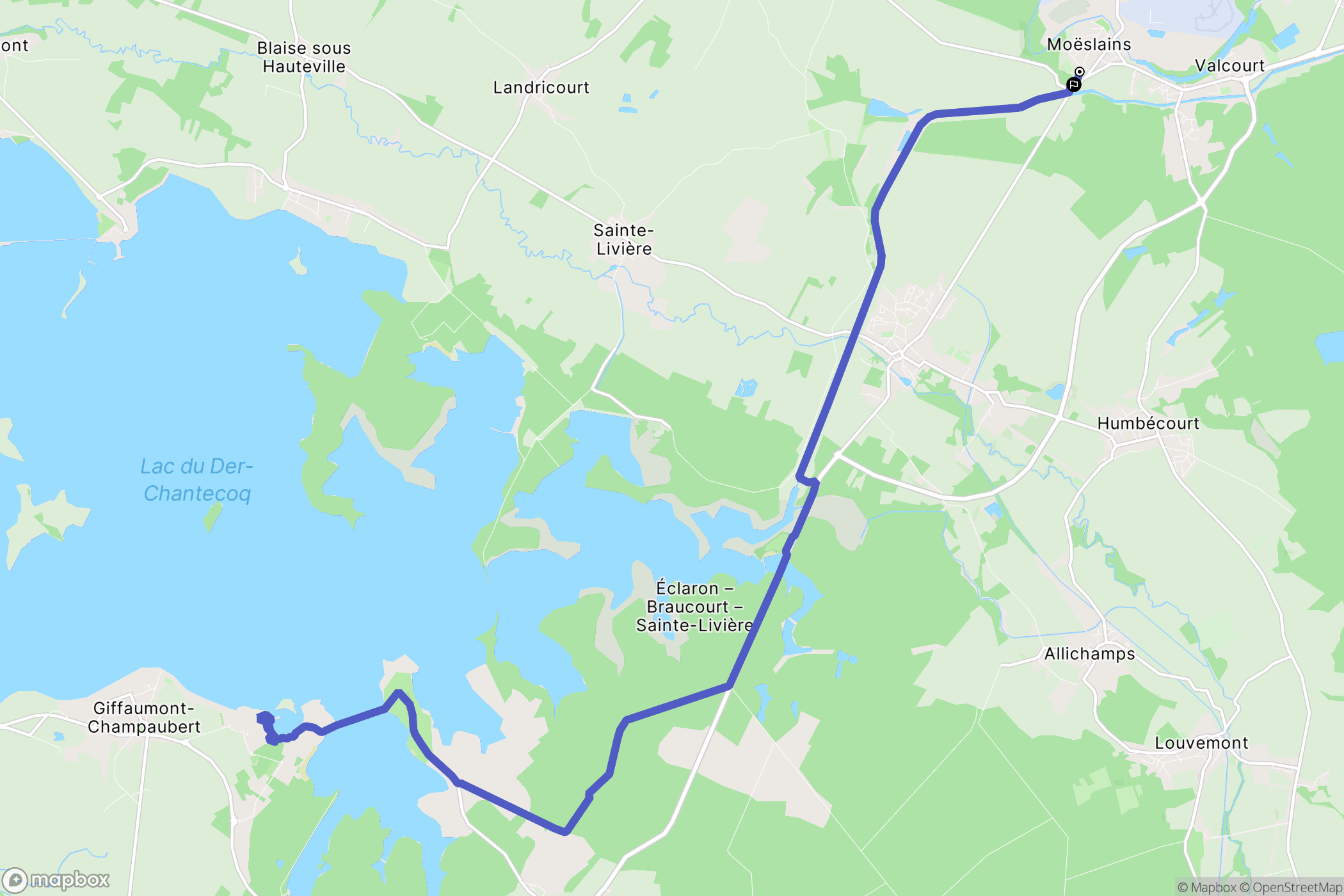 Moëslains : carte du parcours de randonnée - France