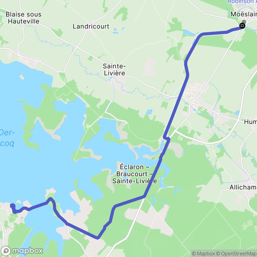 Moëslains : carte du parcours de randonnée - France