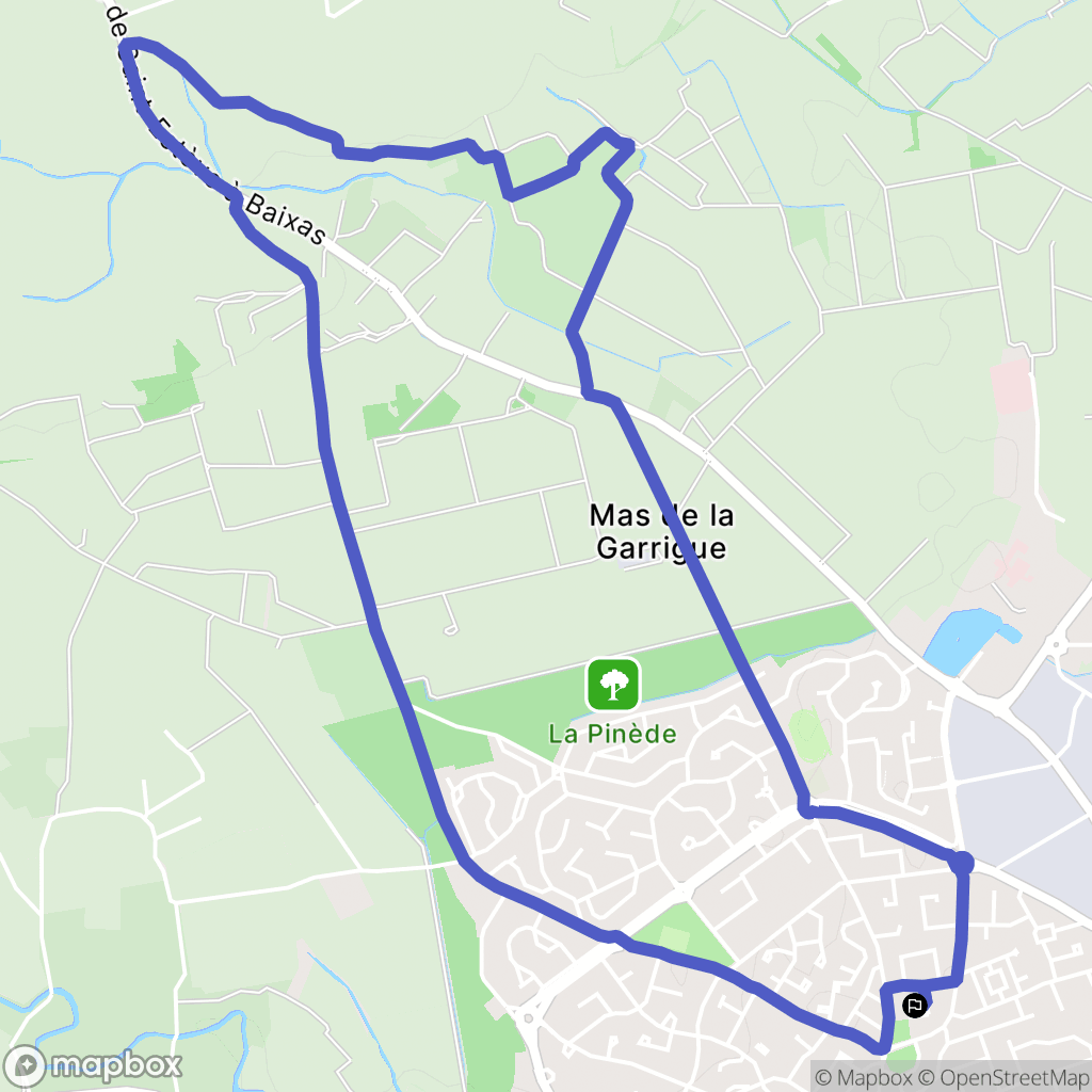 Saint-Estève : carte du parcours de randonnée - France
