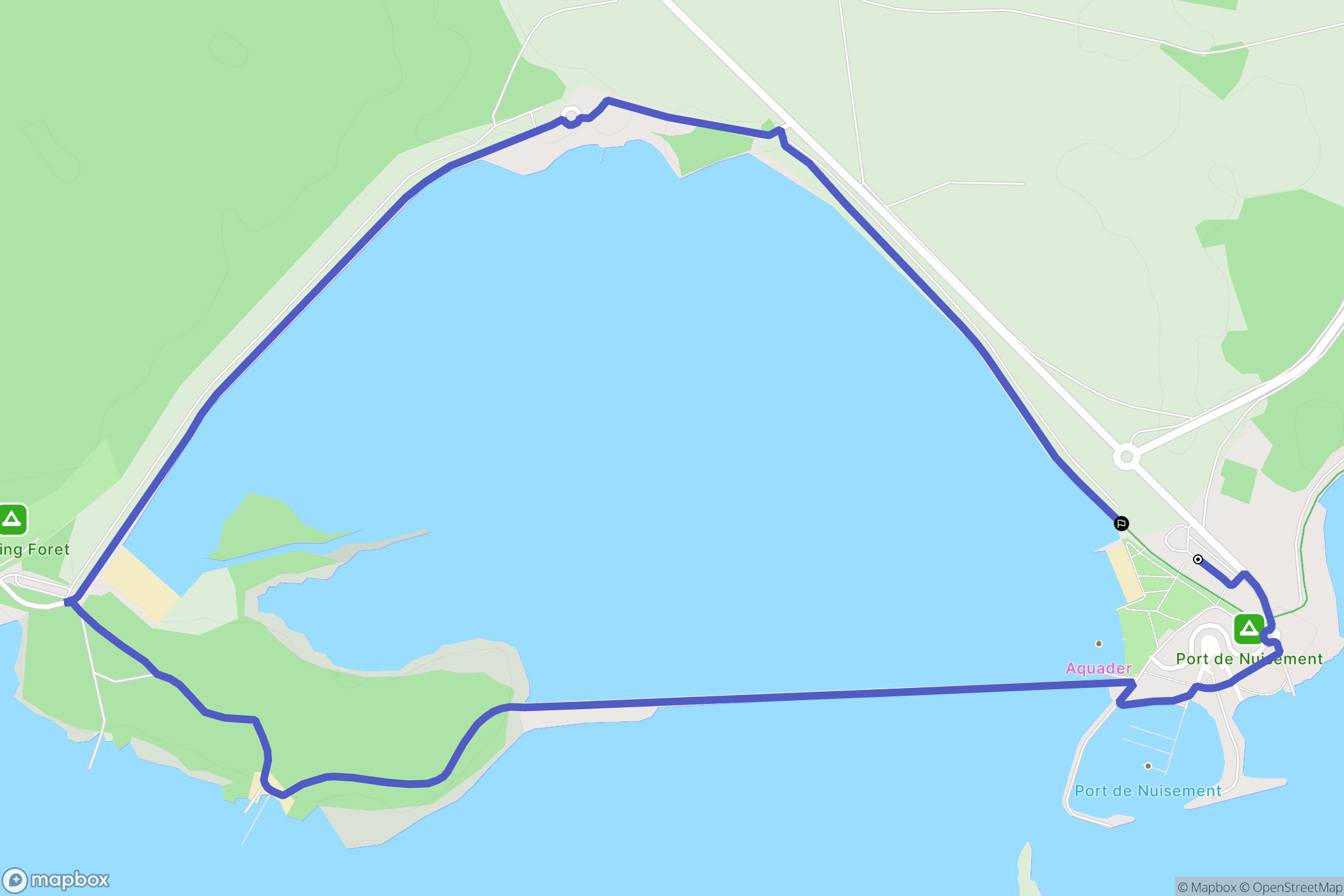 Sainte-Marie-du-Lac-Nuisement : carte du parcours de randonnée - France