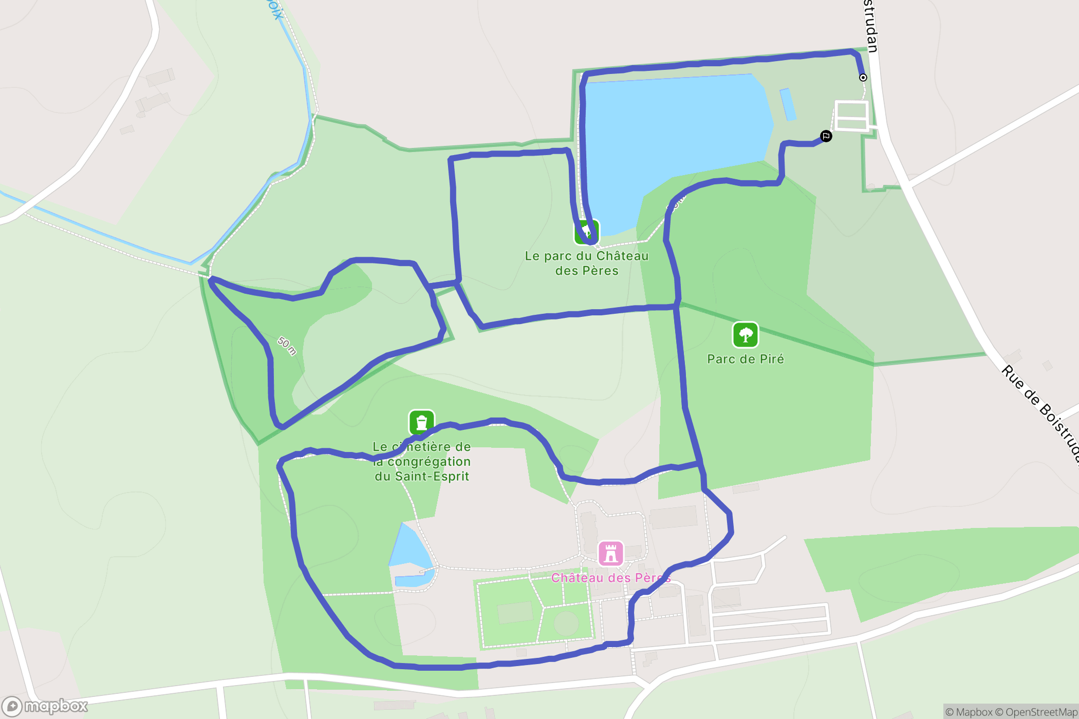 Piré-Chancé : carte du parcours de randonnée - France