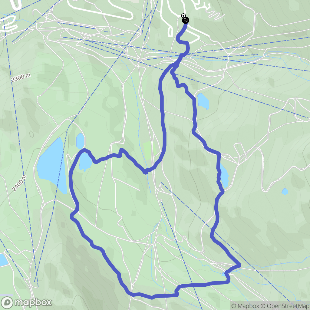 Les Belleville : carte du parcours de randonnée - France