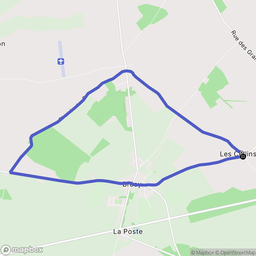 Brécy : carte du parcours de randonnée - France