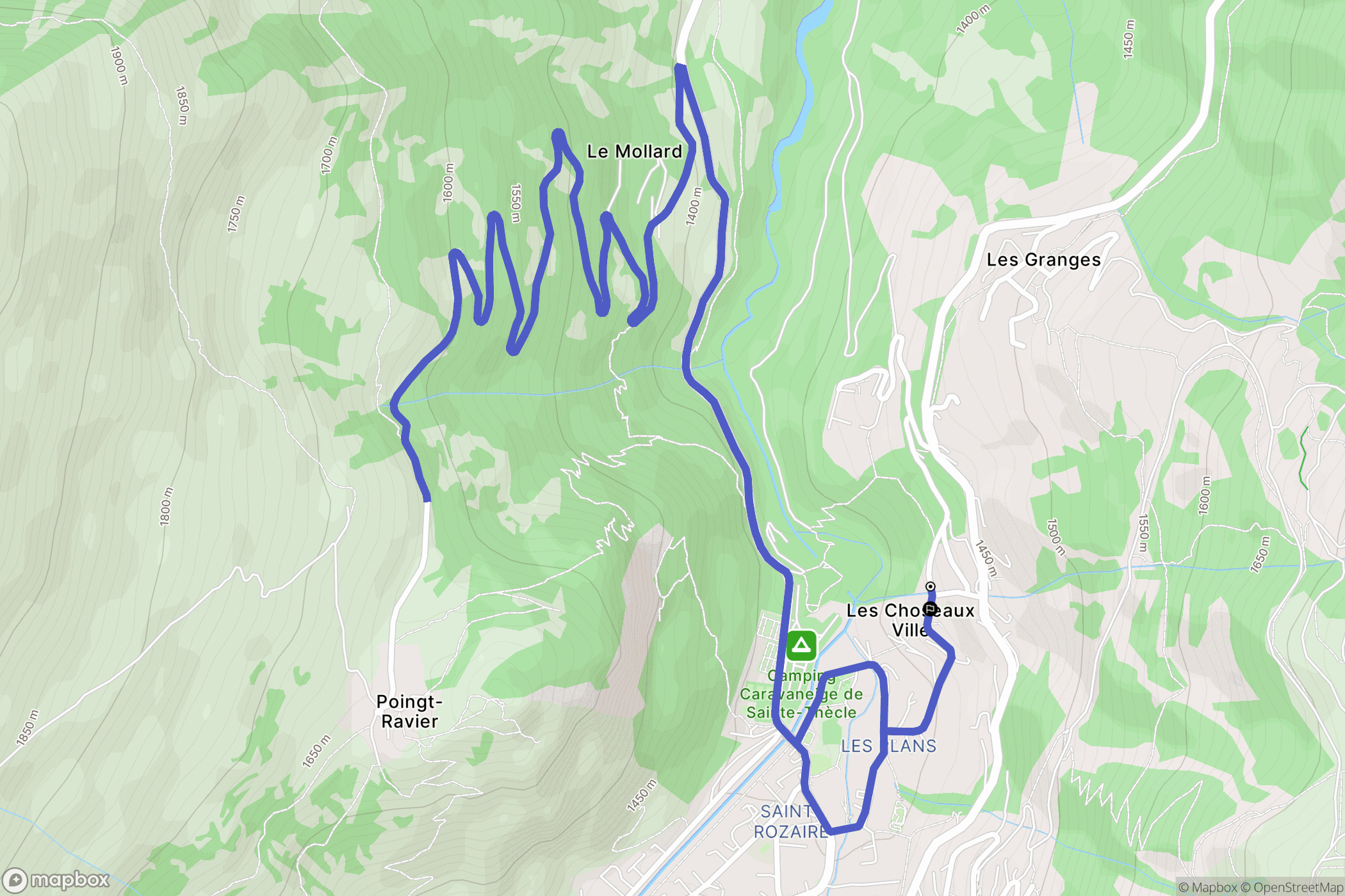 Valloire : carte du parcours de randonnée - France