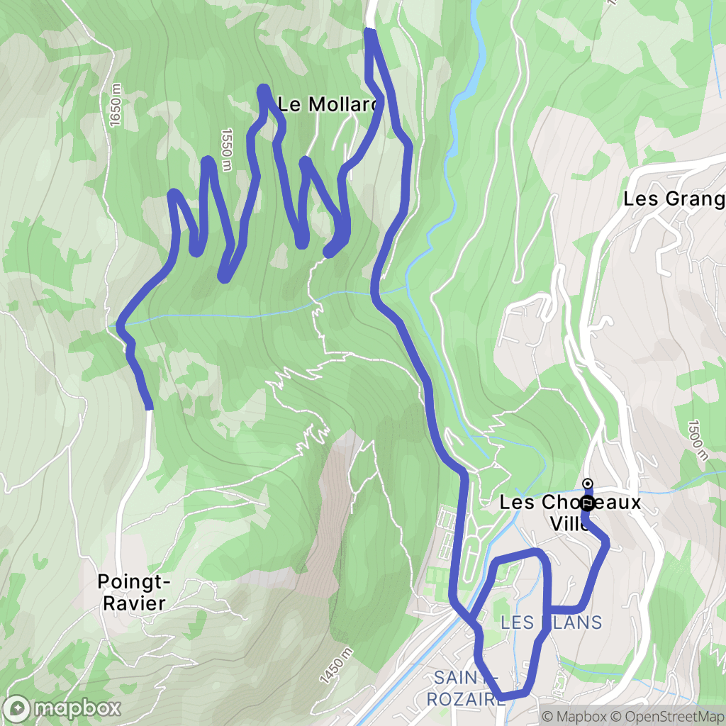 Valloire : carte du parcours de randonnée - France