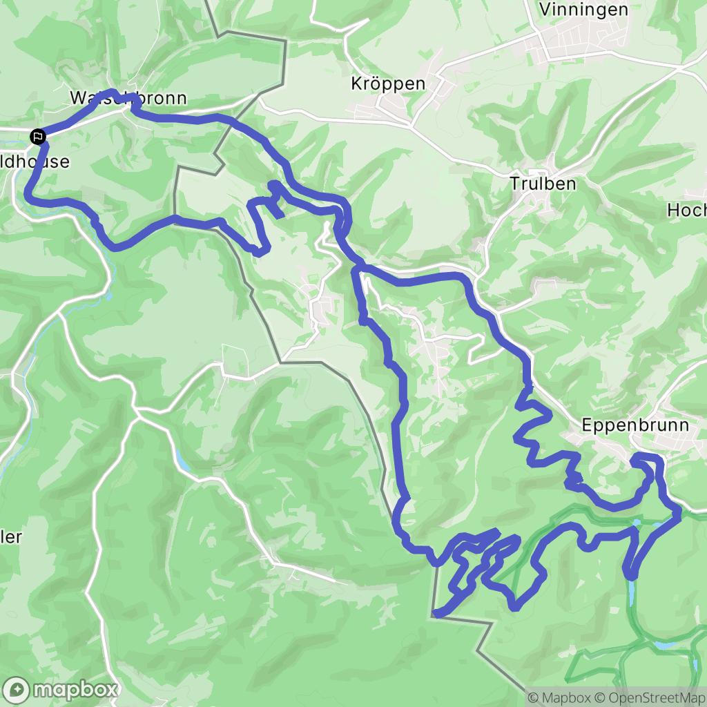 Waldhouse : carte du parcours de randonnée - France