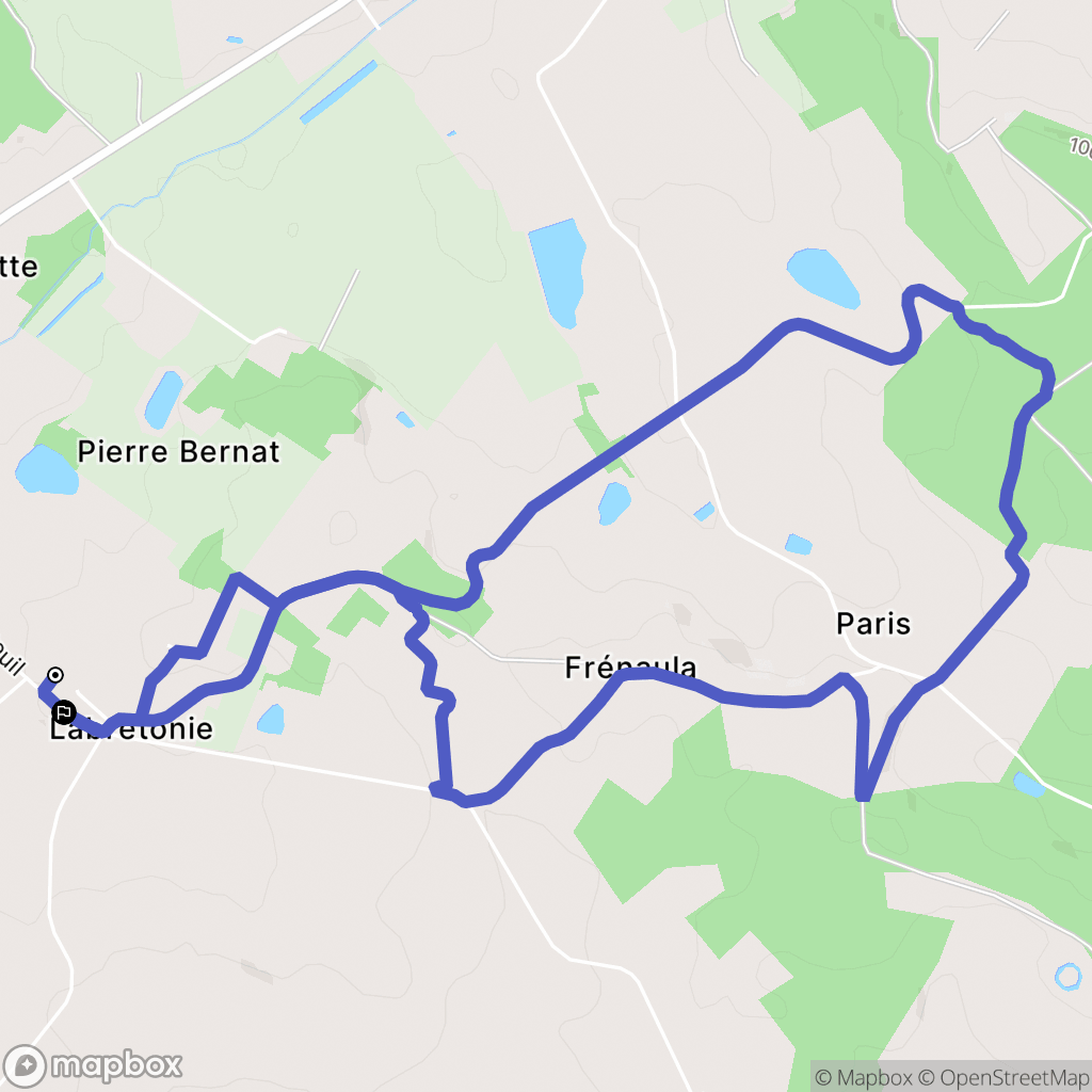 Labretonie : carte du parcours de randonnée - France
