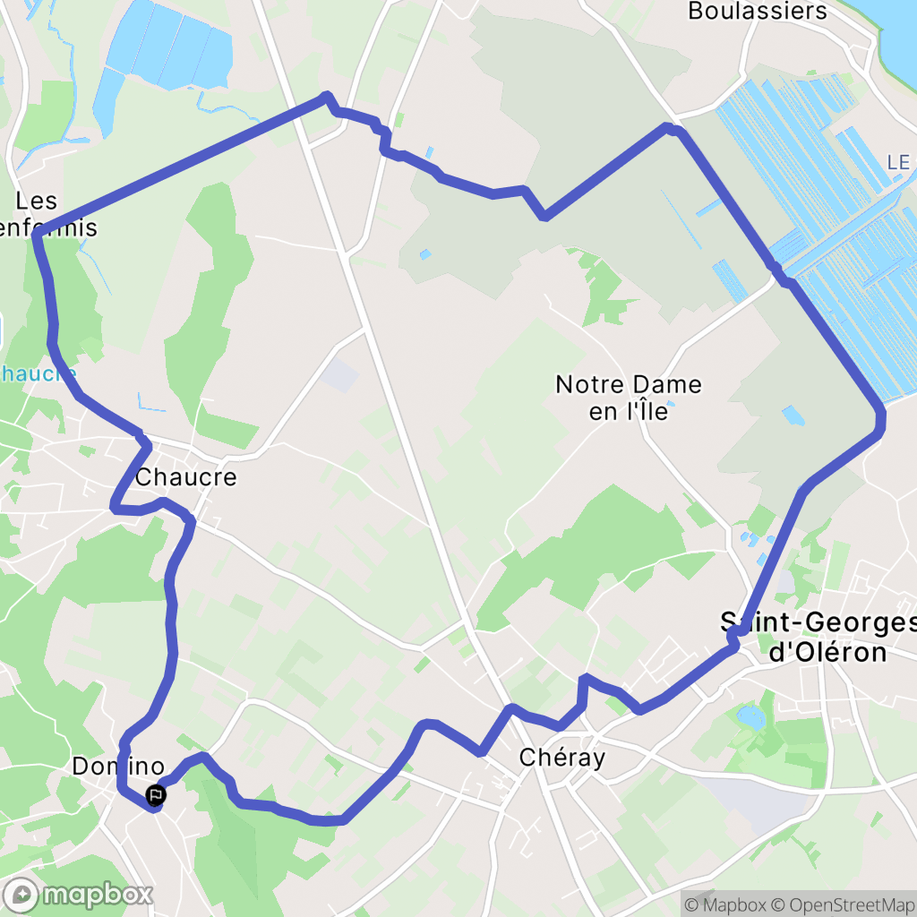 Saint-Georges-d'Oléron : carte du parcours de randonnée - France