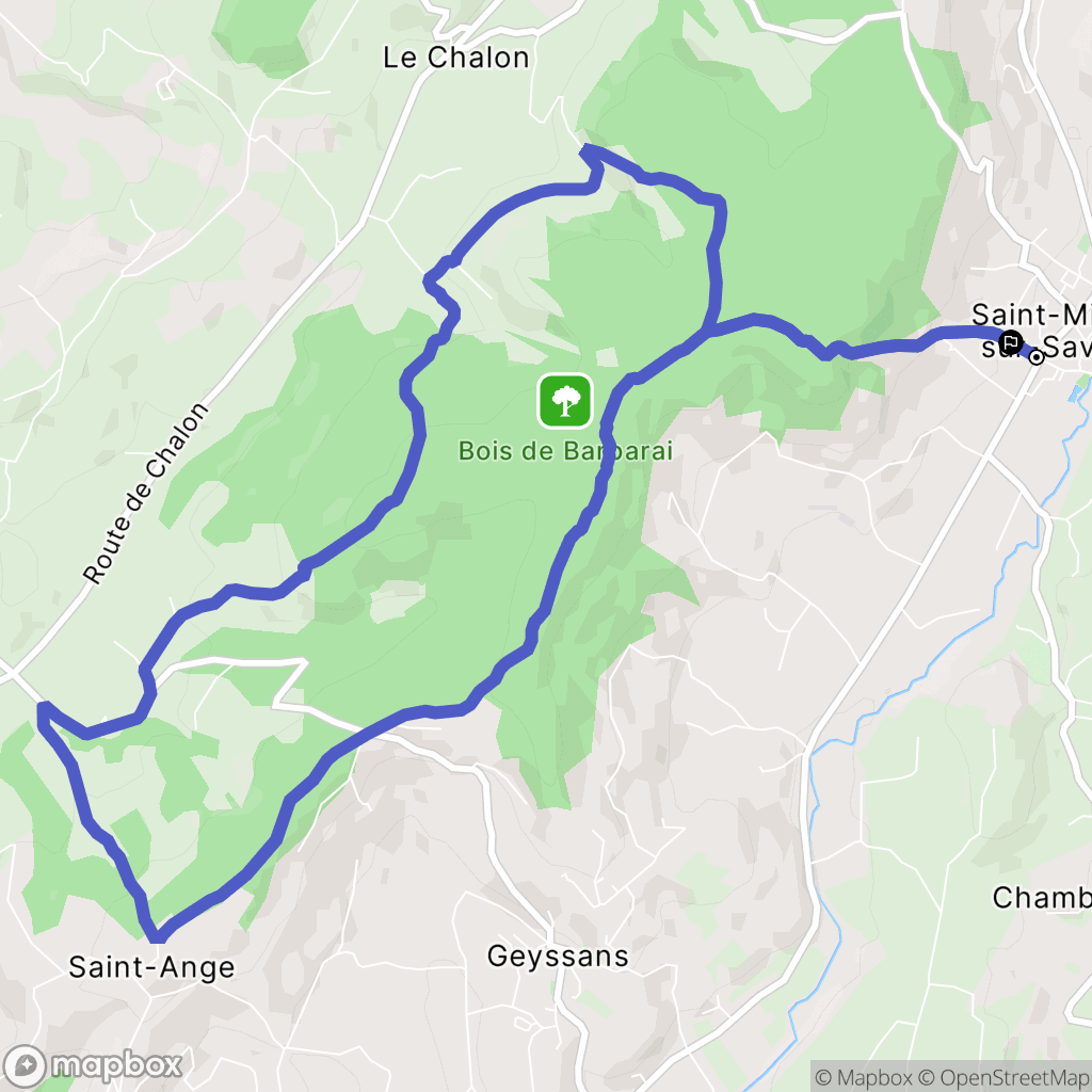 Saint-Michel-sur-Savasse : carte du parcours de randonnée - France