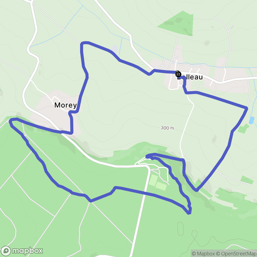 Belleau : carte du parcours de randonnée - France