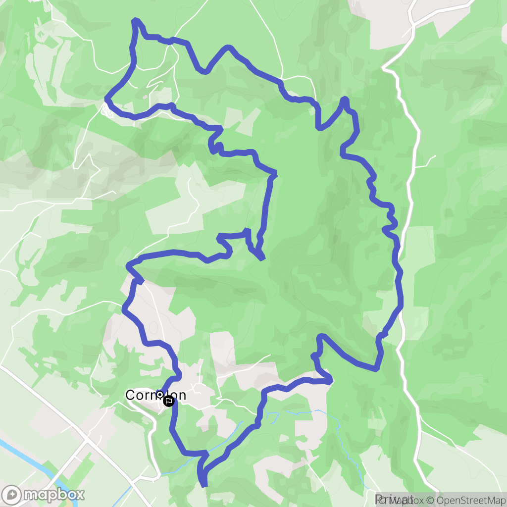 Cornillon : carte du parcours de randonnée - France