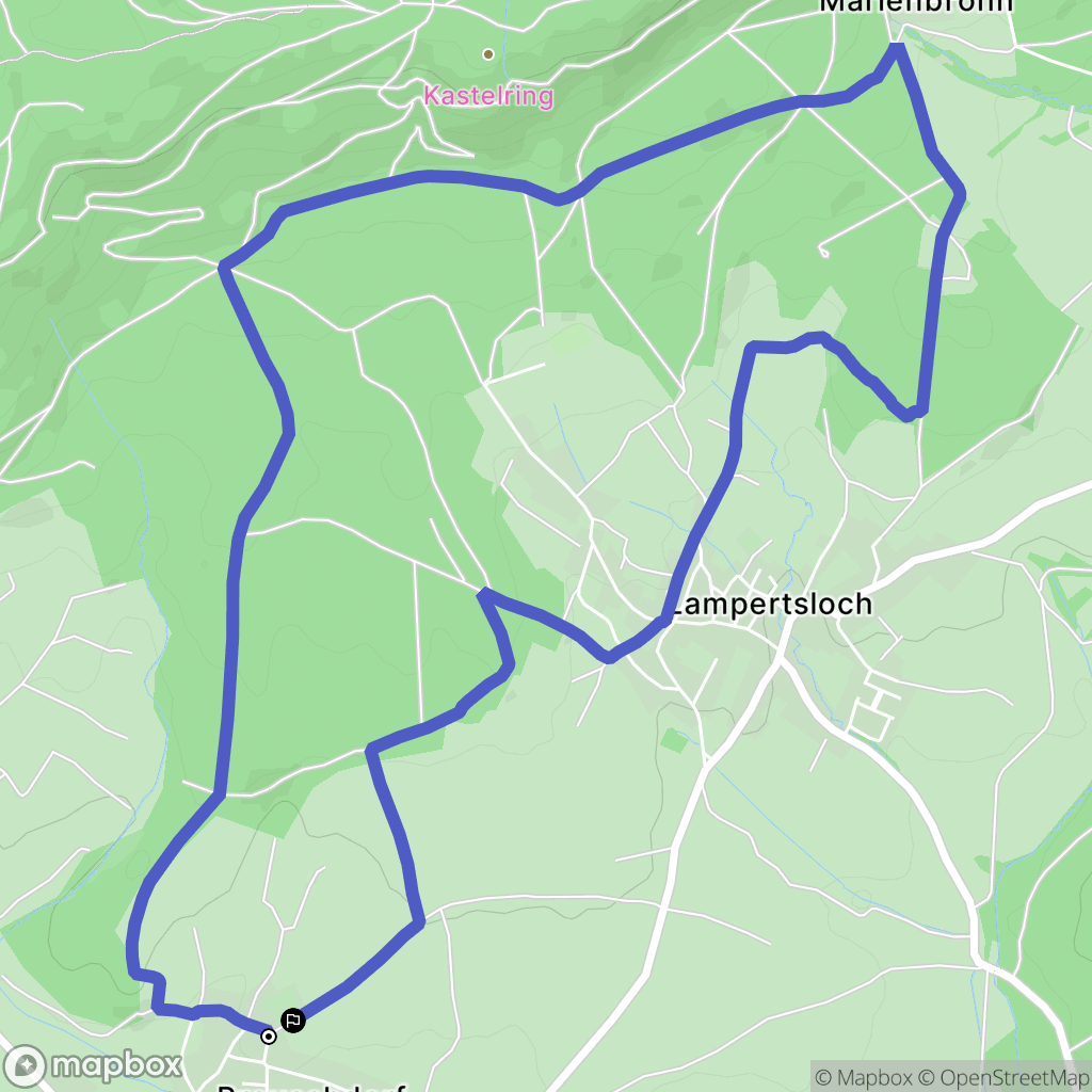 Preuschdorf : carte du parcours de randonnée - France