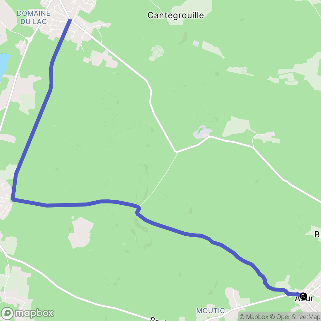 Azur : carte du parcours de randonnée - France