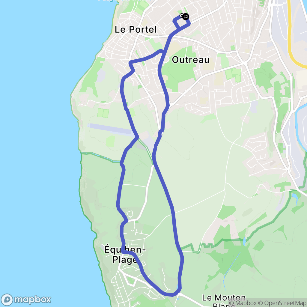 Le Portel : carte du parcours de randonnée - France