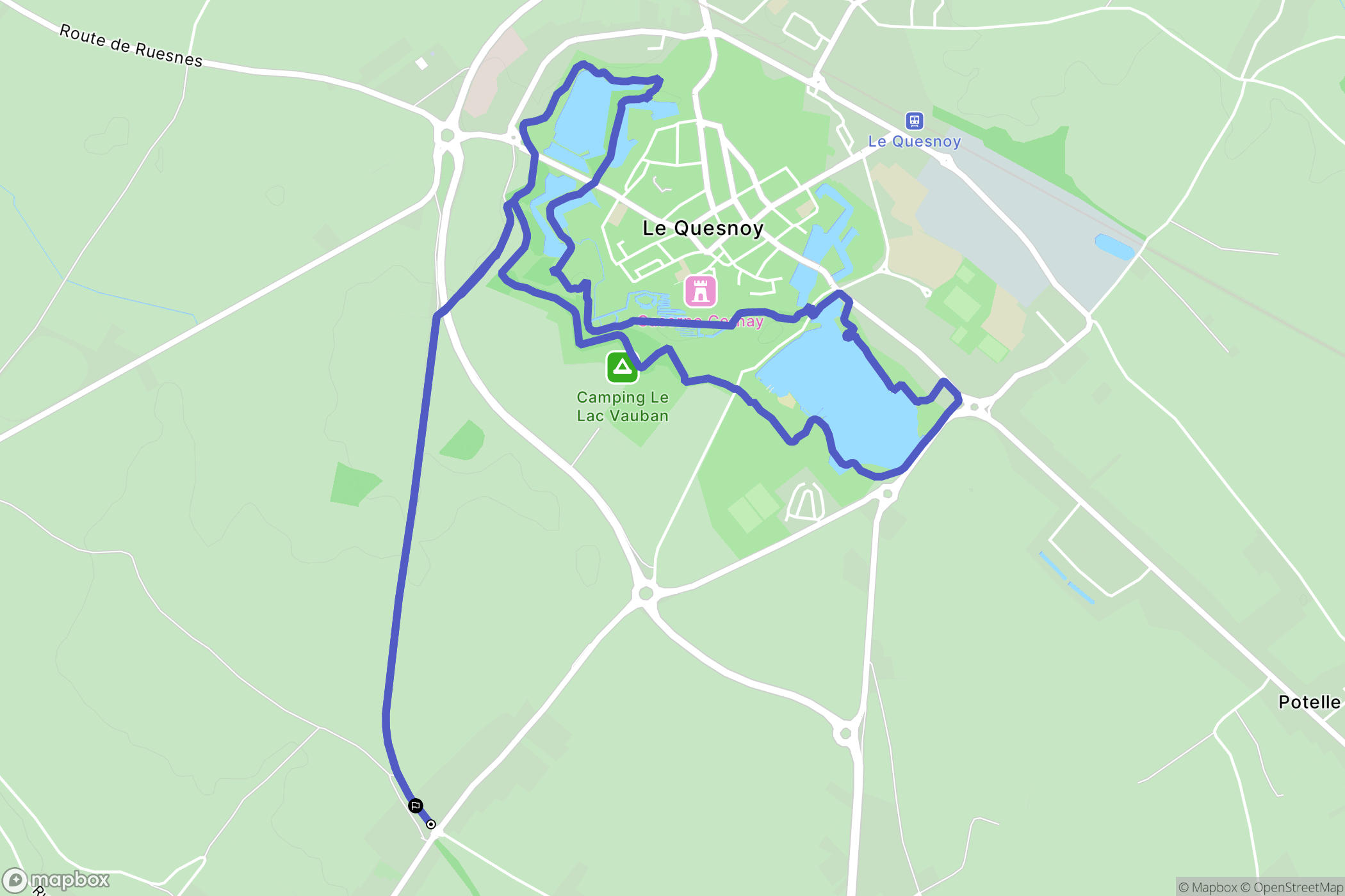 Ghissignies : carte du parcours de randonnée - France