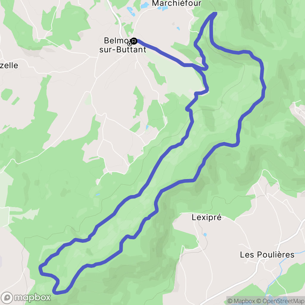 Belmont-sur-Buttant : carte du parcours de randonnée - France