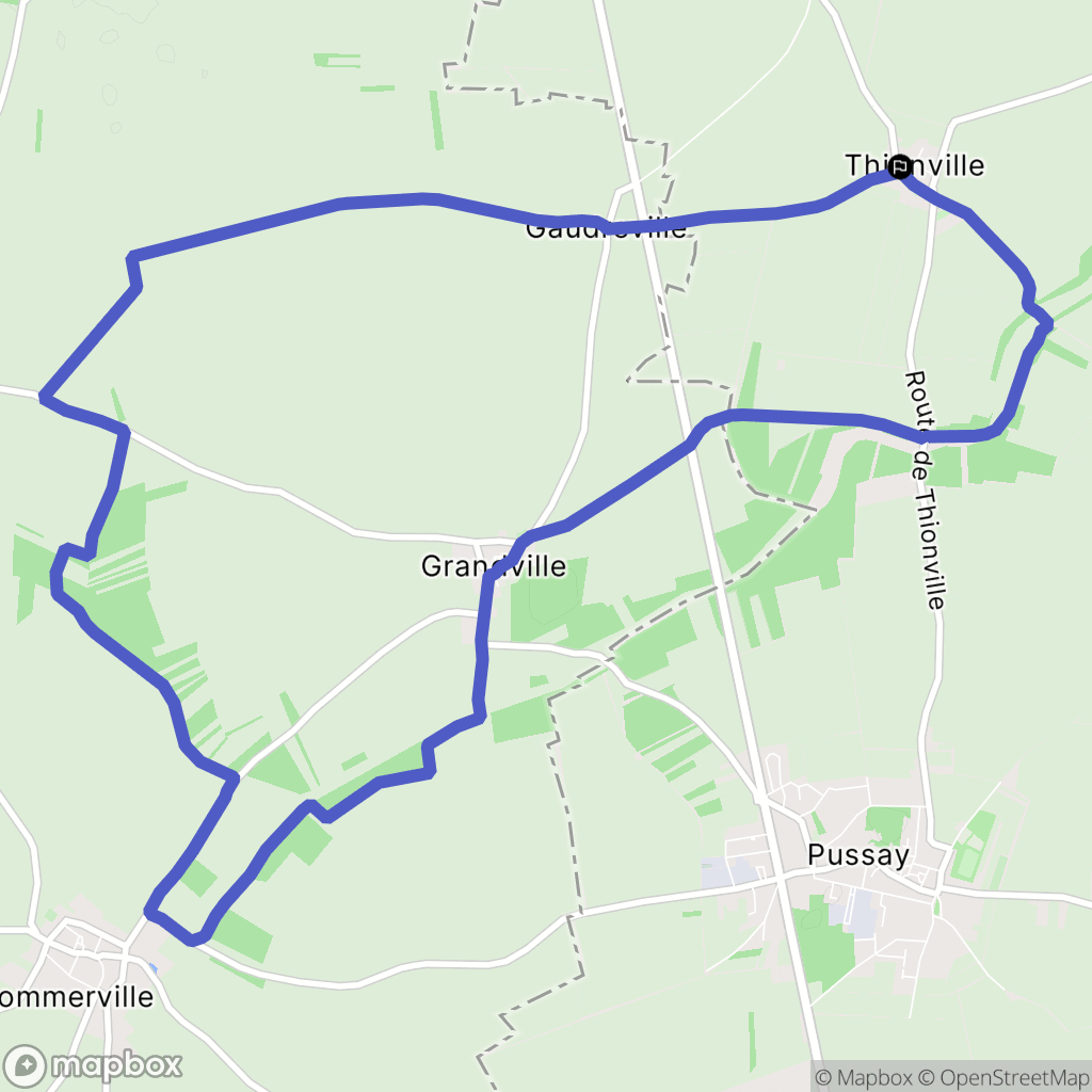 Congerville-Thionville : carte du parcours de randonnée - France