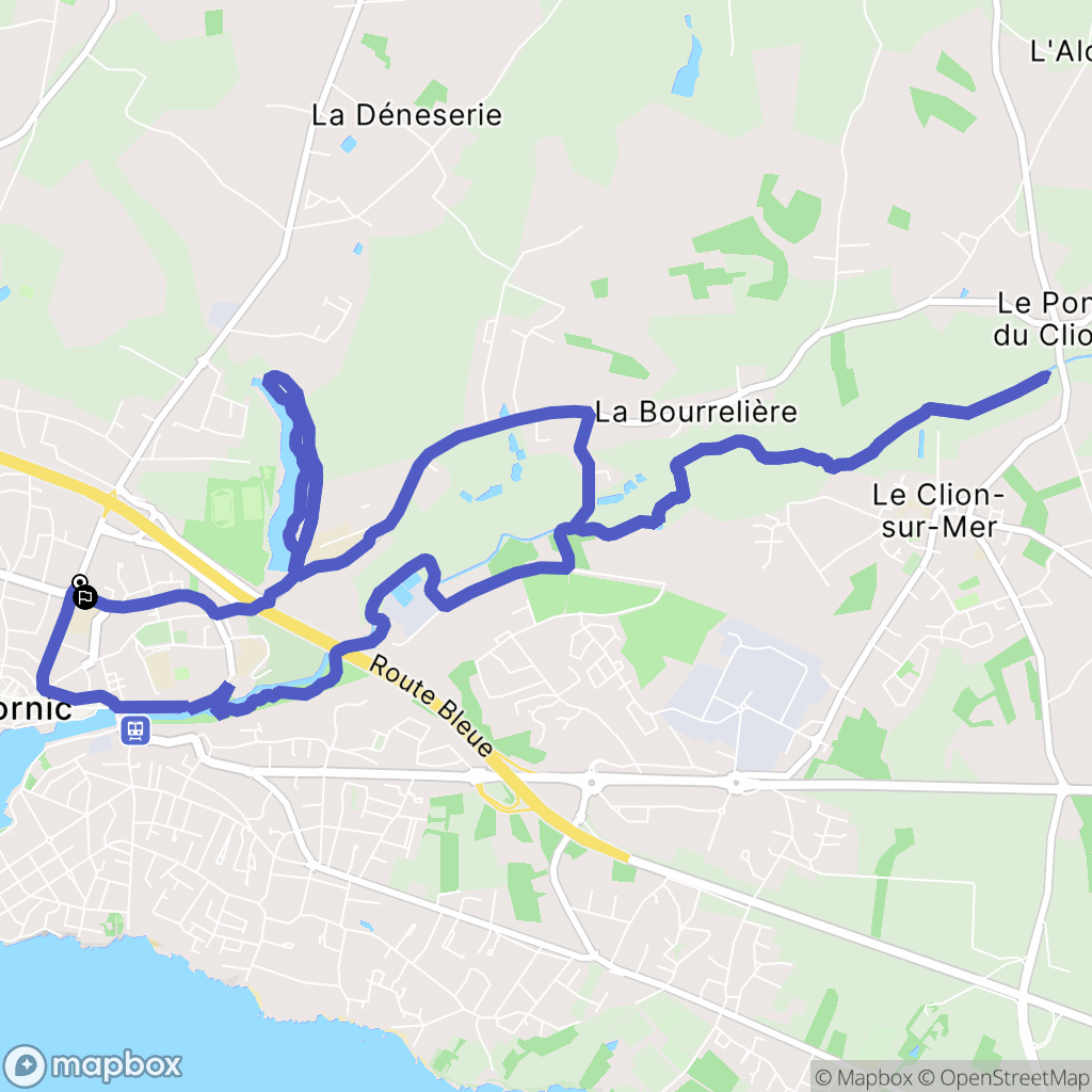 Pornic : carte du parcours de randonnée - France