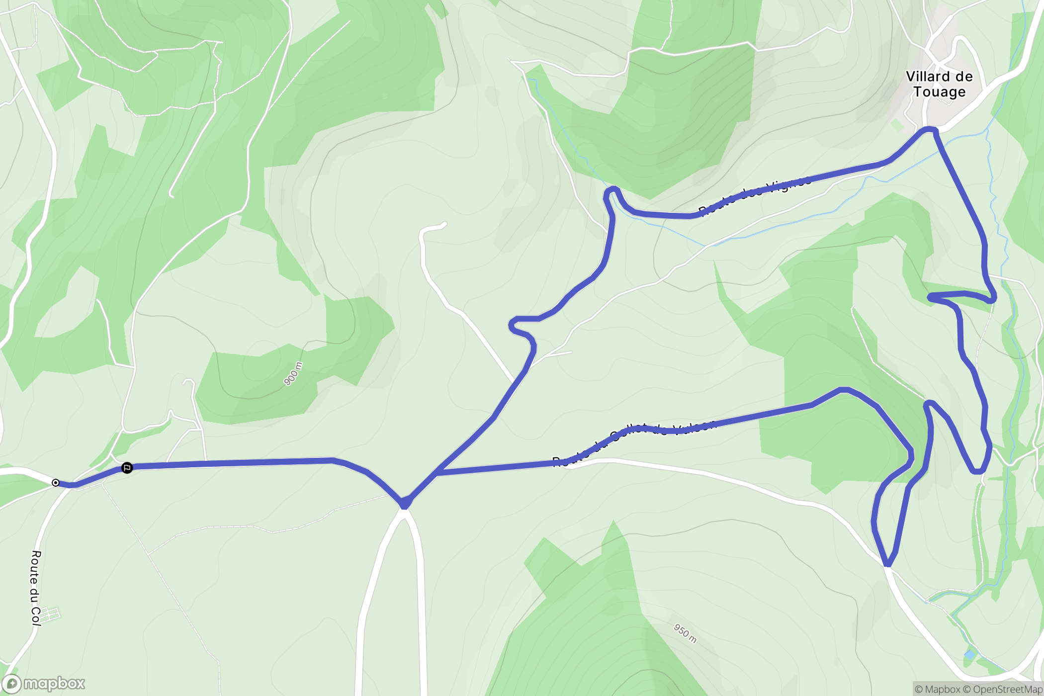 Cornillon-en-Trièves : carte du parcours de randonnée - France