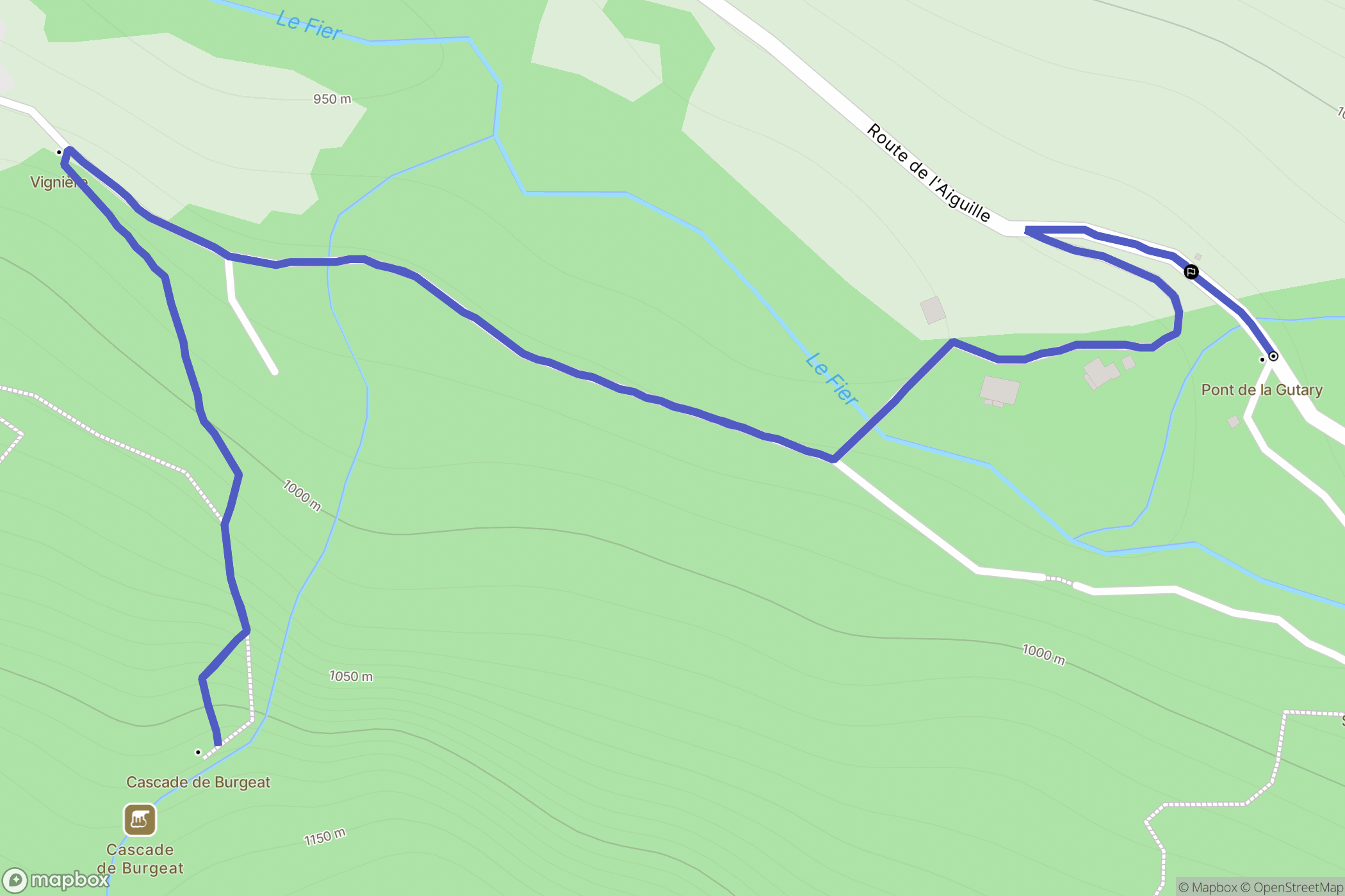 Manigod : carte du parcours de randonnée - France