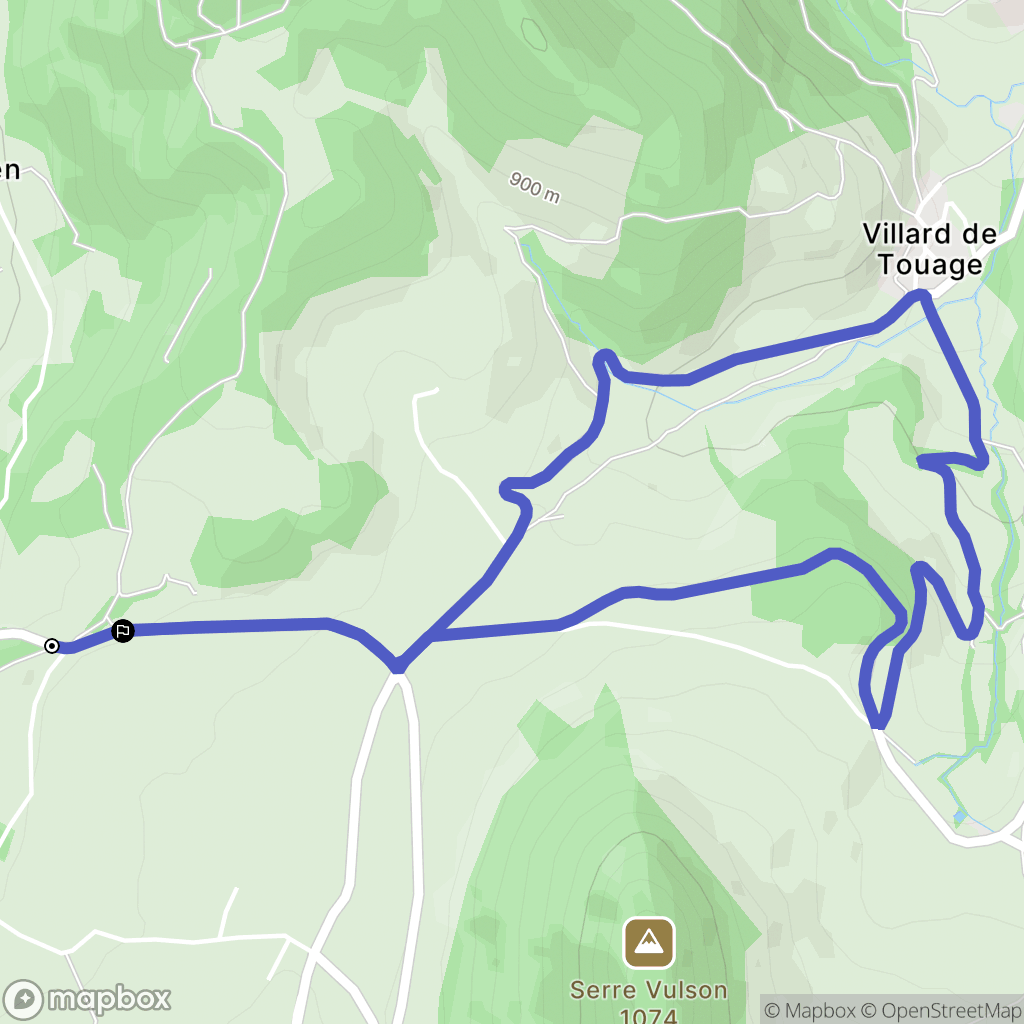 Cornillon-en-Trièves : carte du parcours de randonnée - France