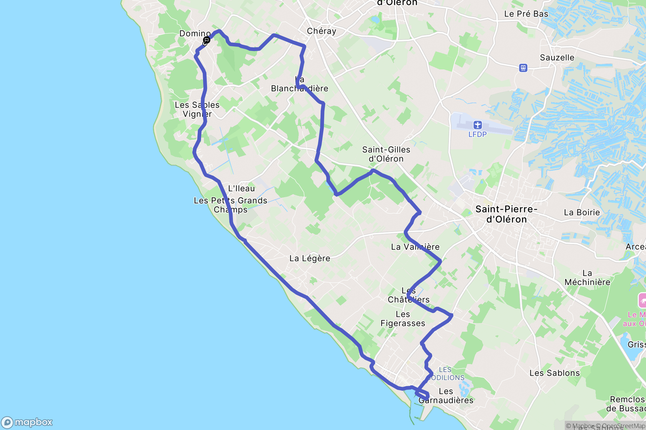 Saint-Georges-d'Oléron : carte du parcours de randonnée - France