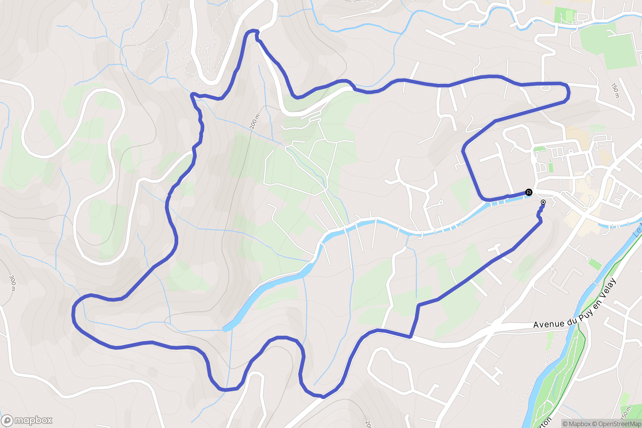 Saint-Péray : carte du parcours de randonnée - France