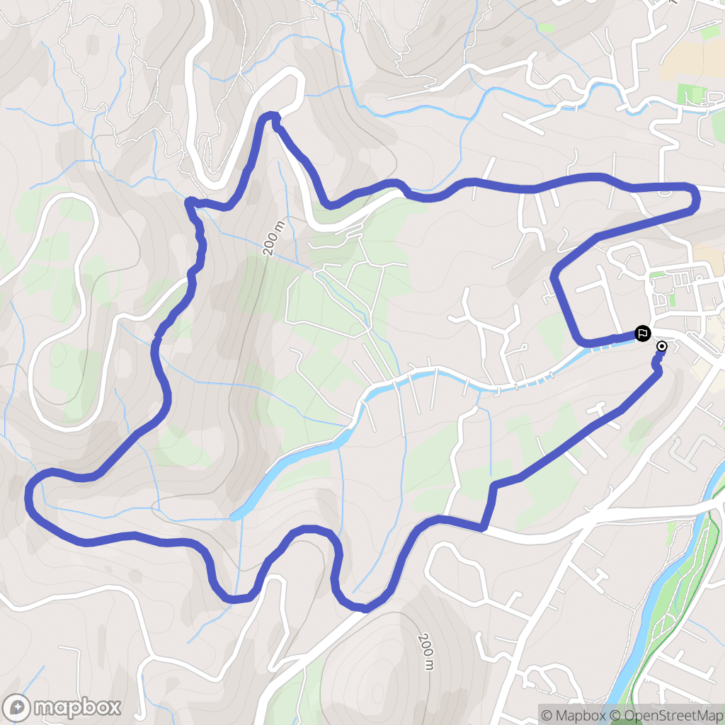 Saint-Péray : carte du parcours de randonnée - France