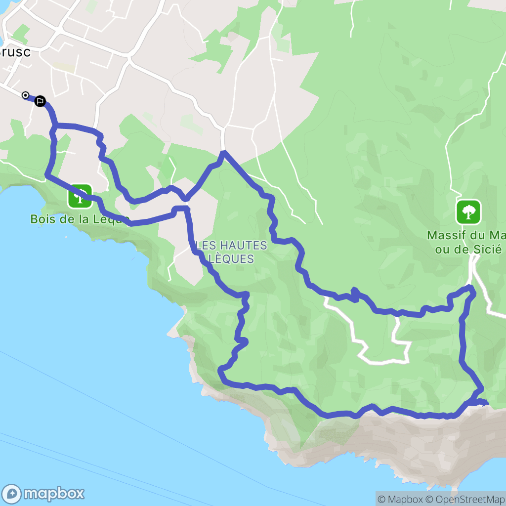 Six-Fours-les-Plages : carte du parcours de randonnée - France