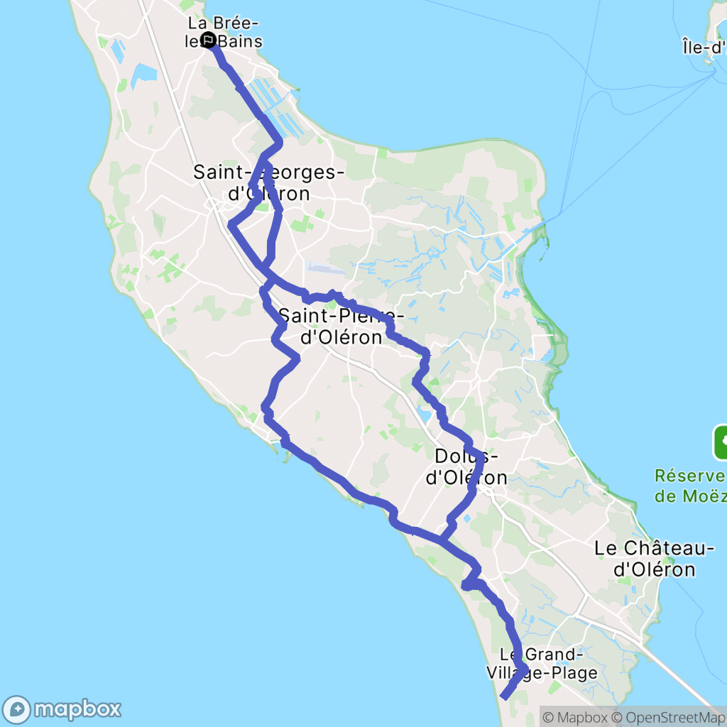 La Brée-les-Bains : carte du parcours de randonnée - France