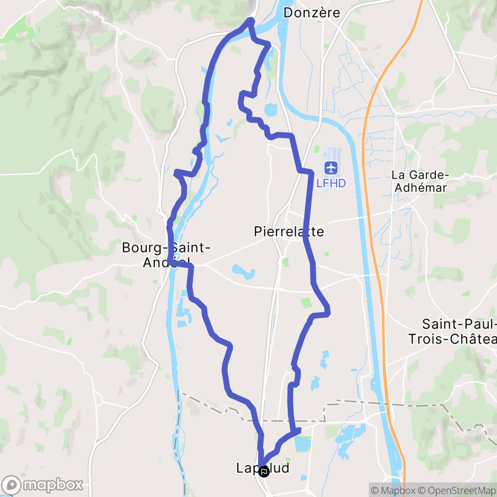 Lapalud : carte du parcours de randonnée - France