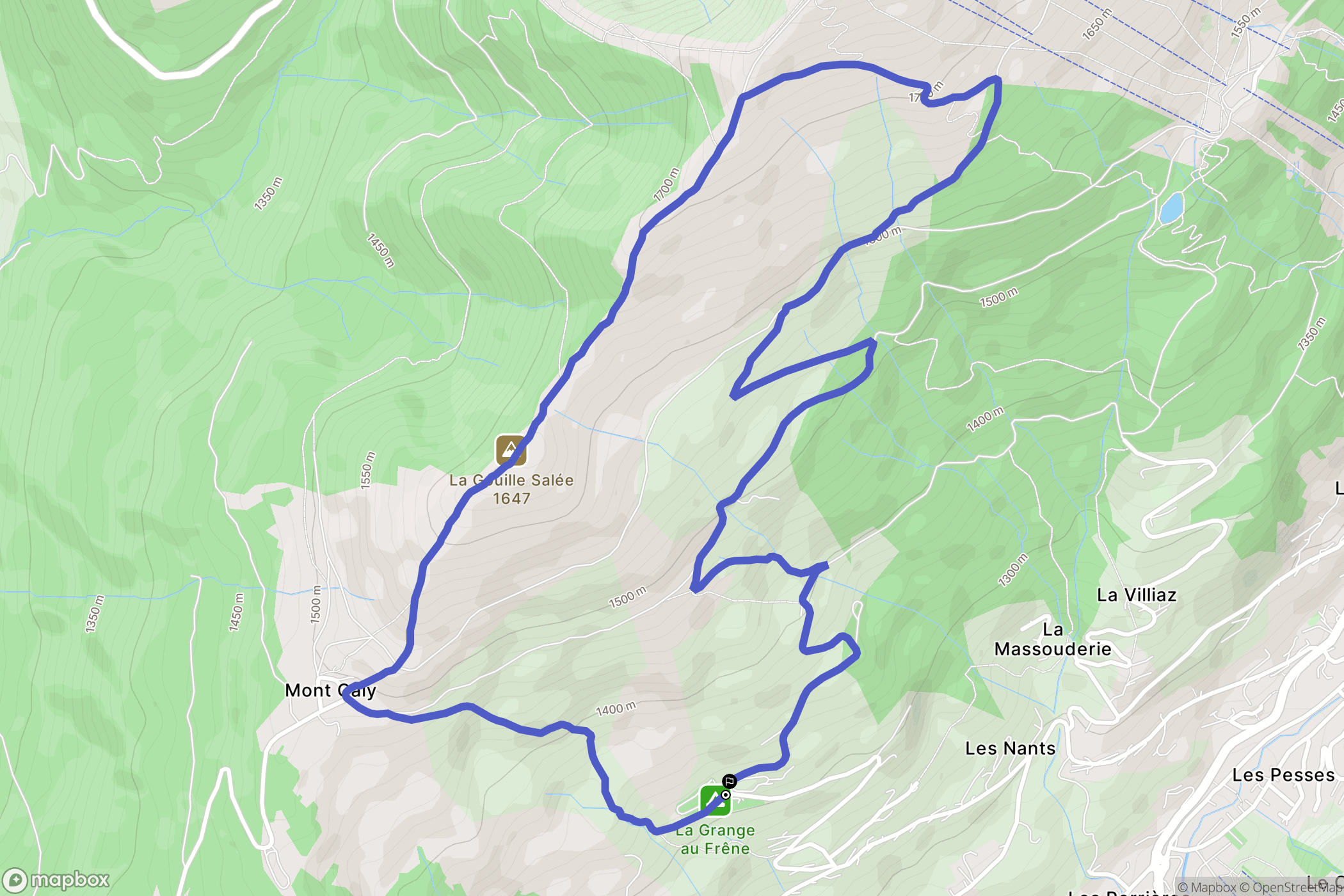 Les Gets : carte du parcours de randonnée - France