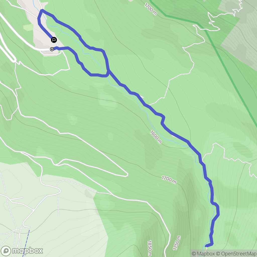 Courchevel : carte du parcours de randonnée - France