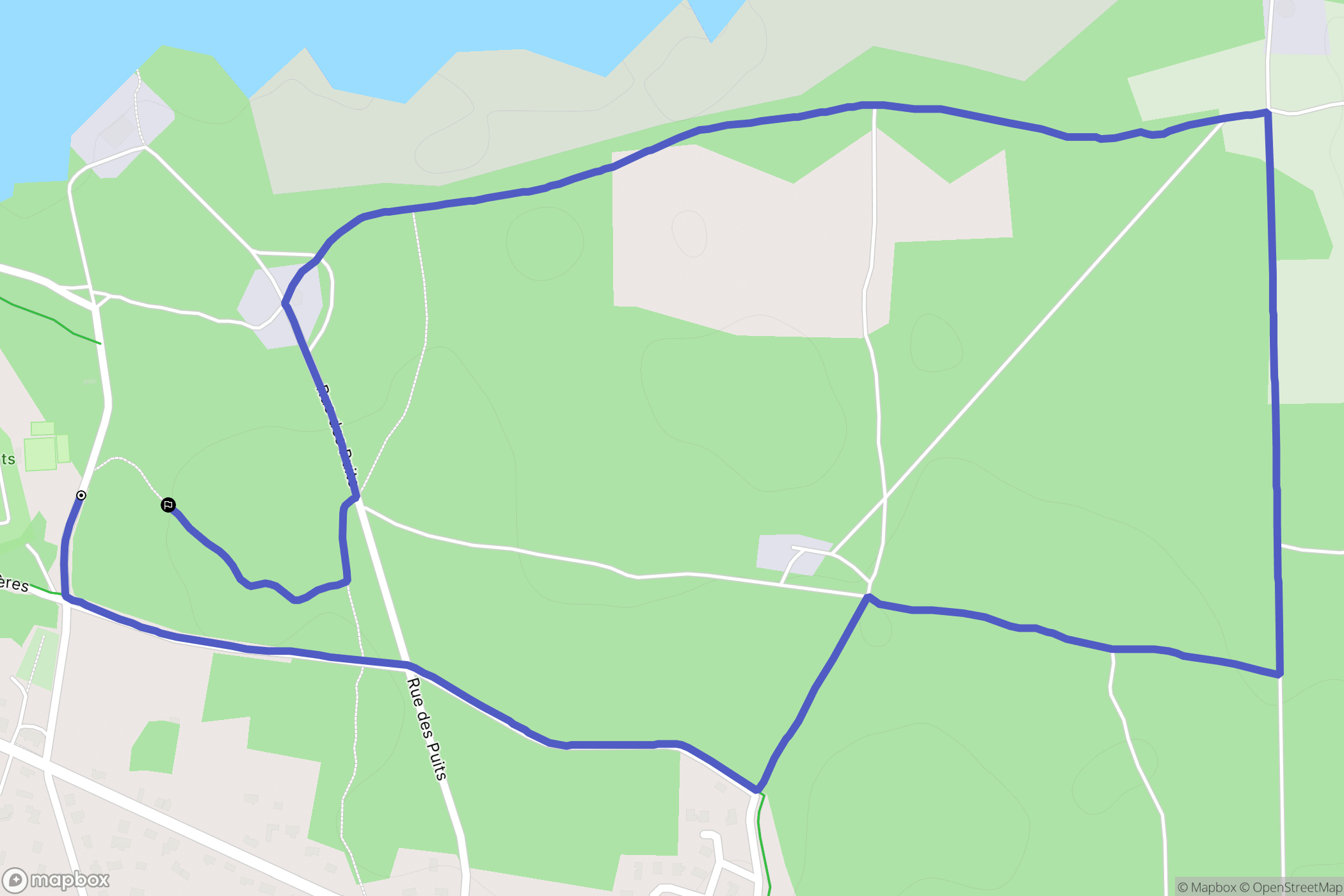 Gastes : carte du parcours de randonnée - France