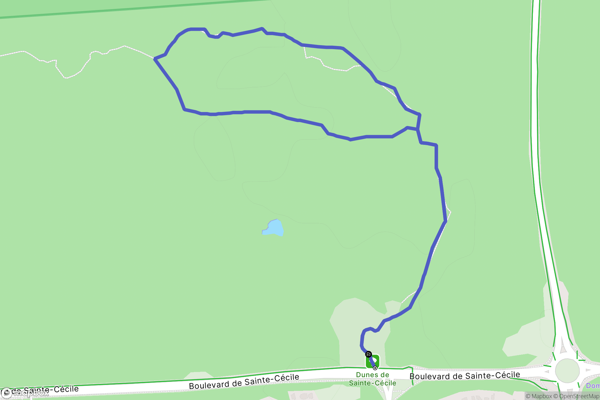 Camiers : carte du parcours de randonnée - France
