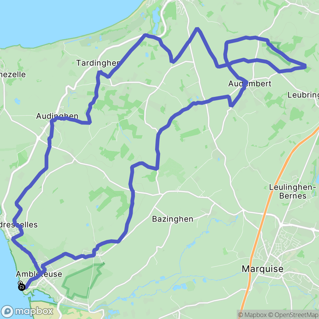 Ambleteuse : carte du parcours de randonnée - France