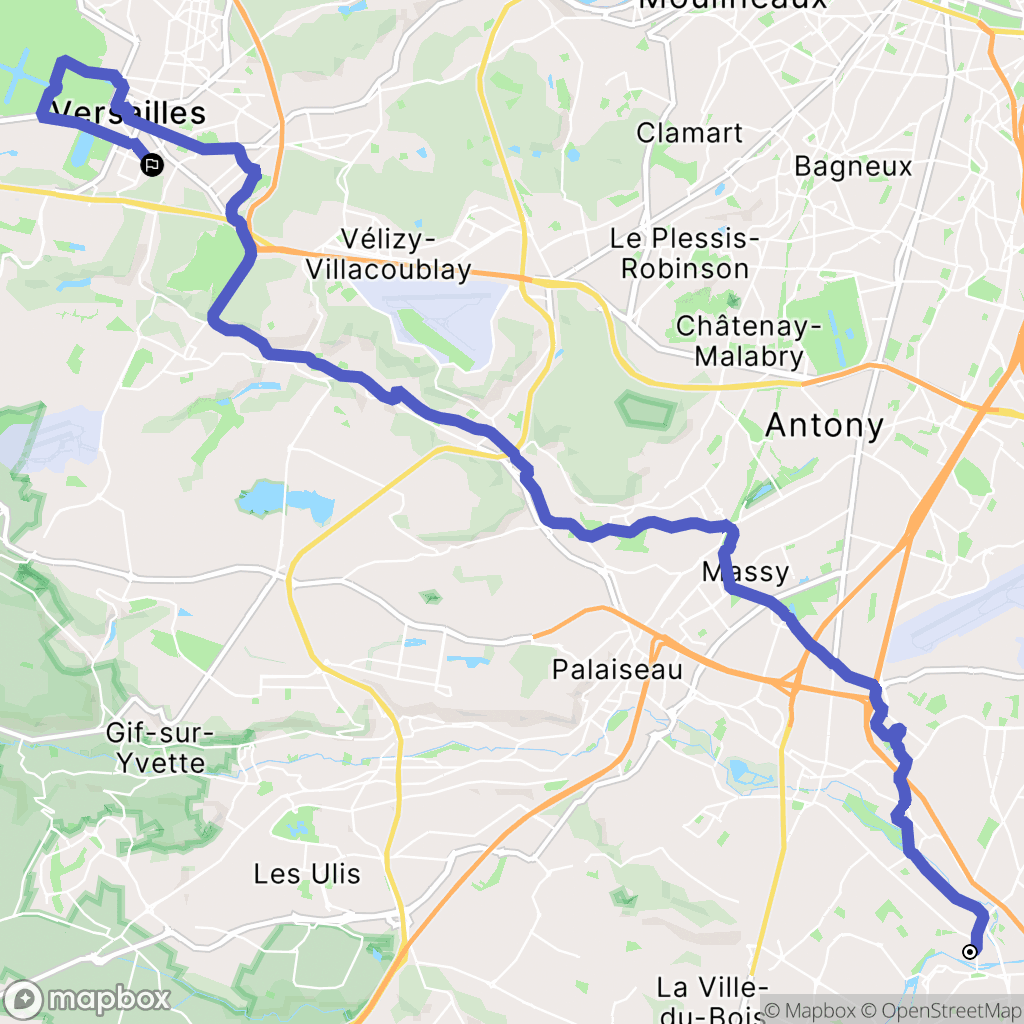 Épinay-sur-Orge : carte du parcours de randonnée - France