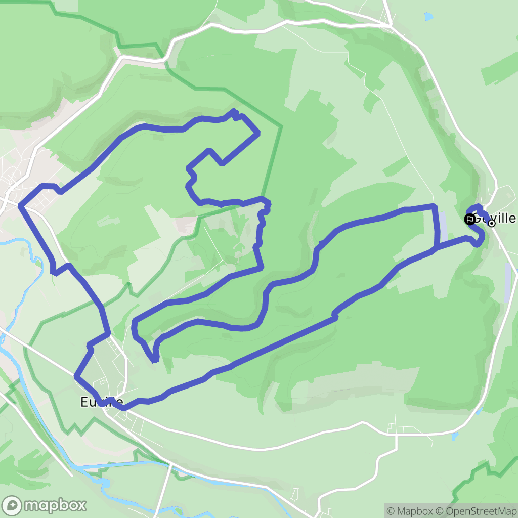 Geville : carte du parcours de randonnée - France