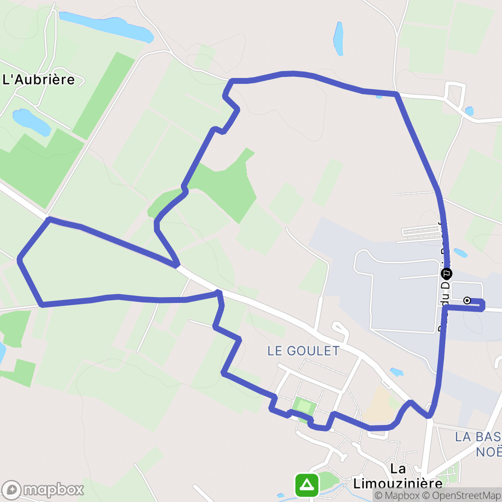La Limouzinière : carte du parcours de randonnée - France