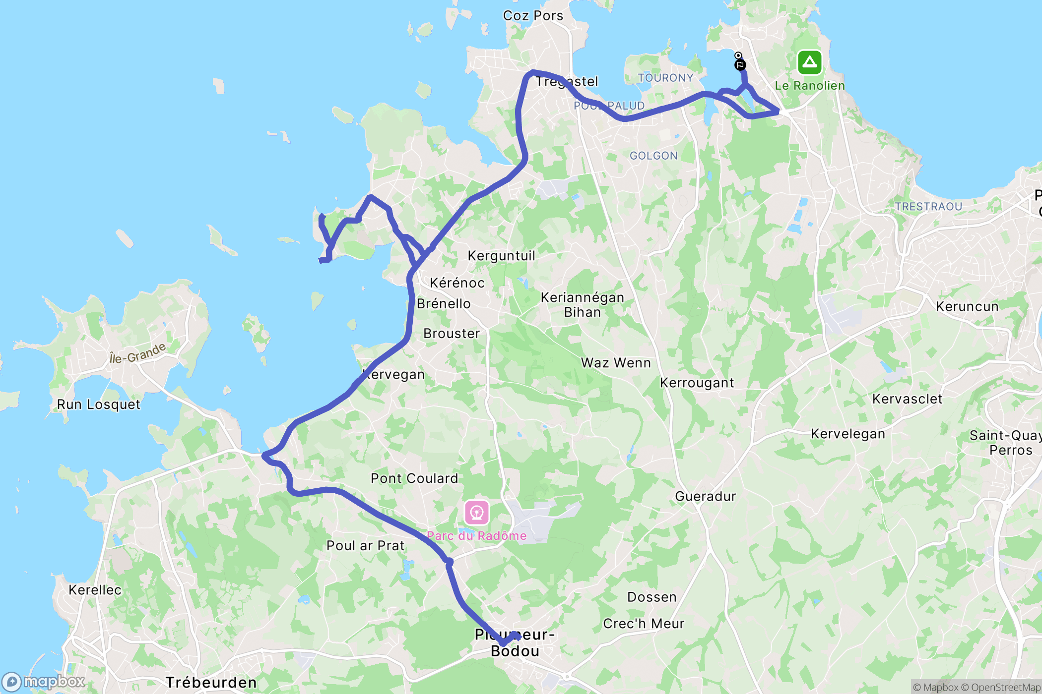 Perros-Guirec: routekaart voor buitenactiviteiten - France