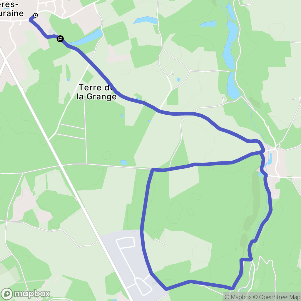 Mazières-de-Touraine : carte du parcours de randonnée - France