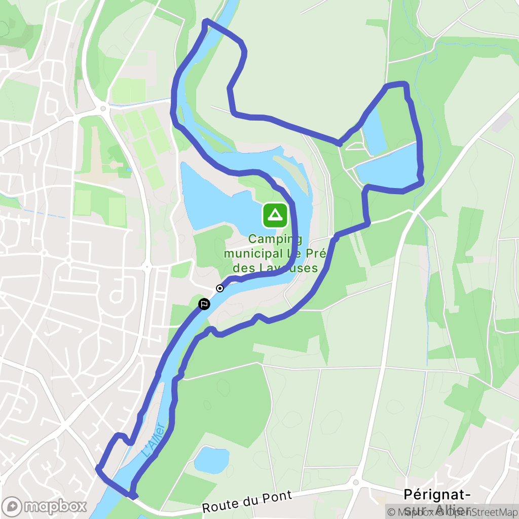 Cournon-d'Auvergne : carte du parcours de randonnée - France