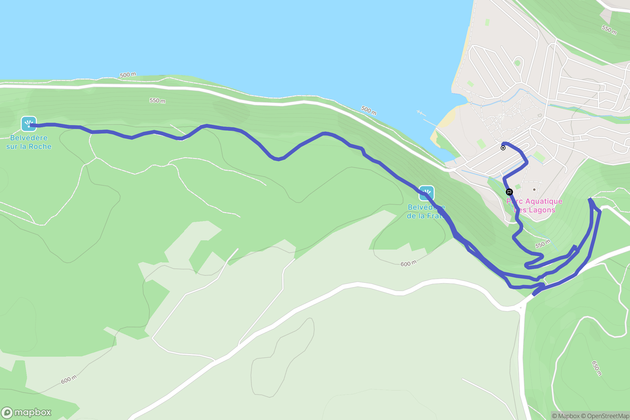 Fontenu : carte du parcours de randonnée - France