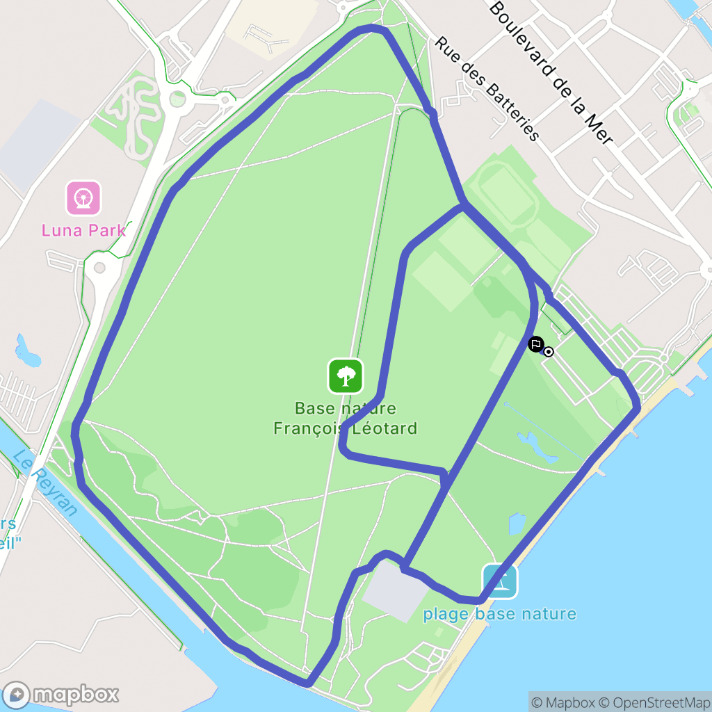 Fréjus : carte du parcours de randonnée - France
