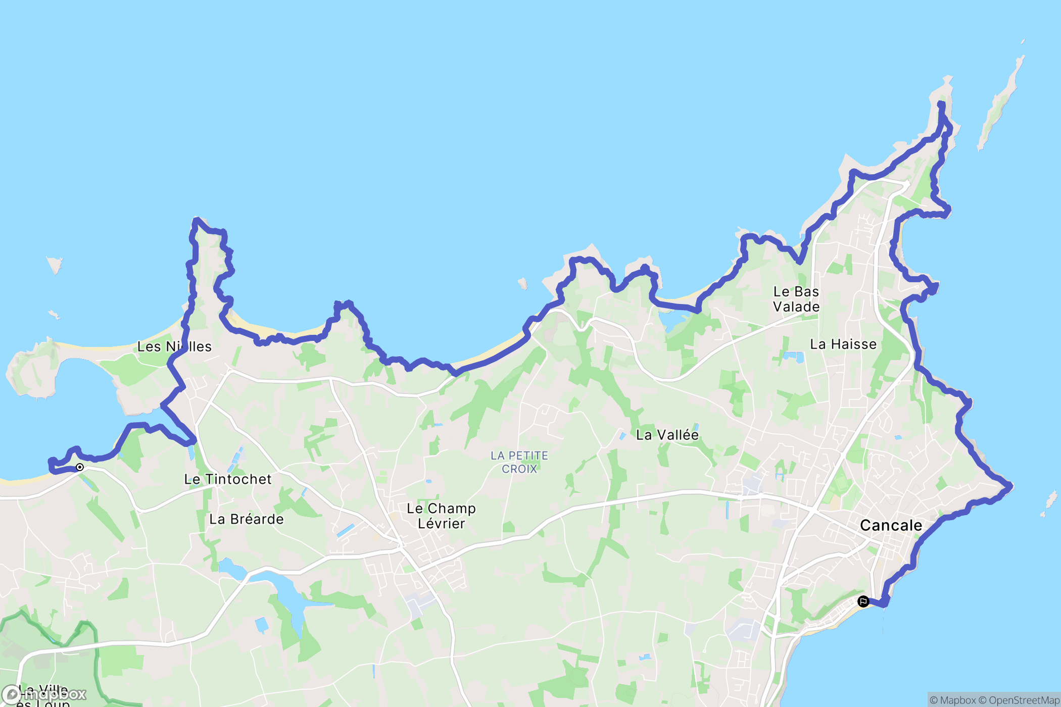 Saint-Coulomb : carte du parcours de randonnée - France