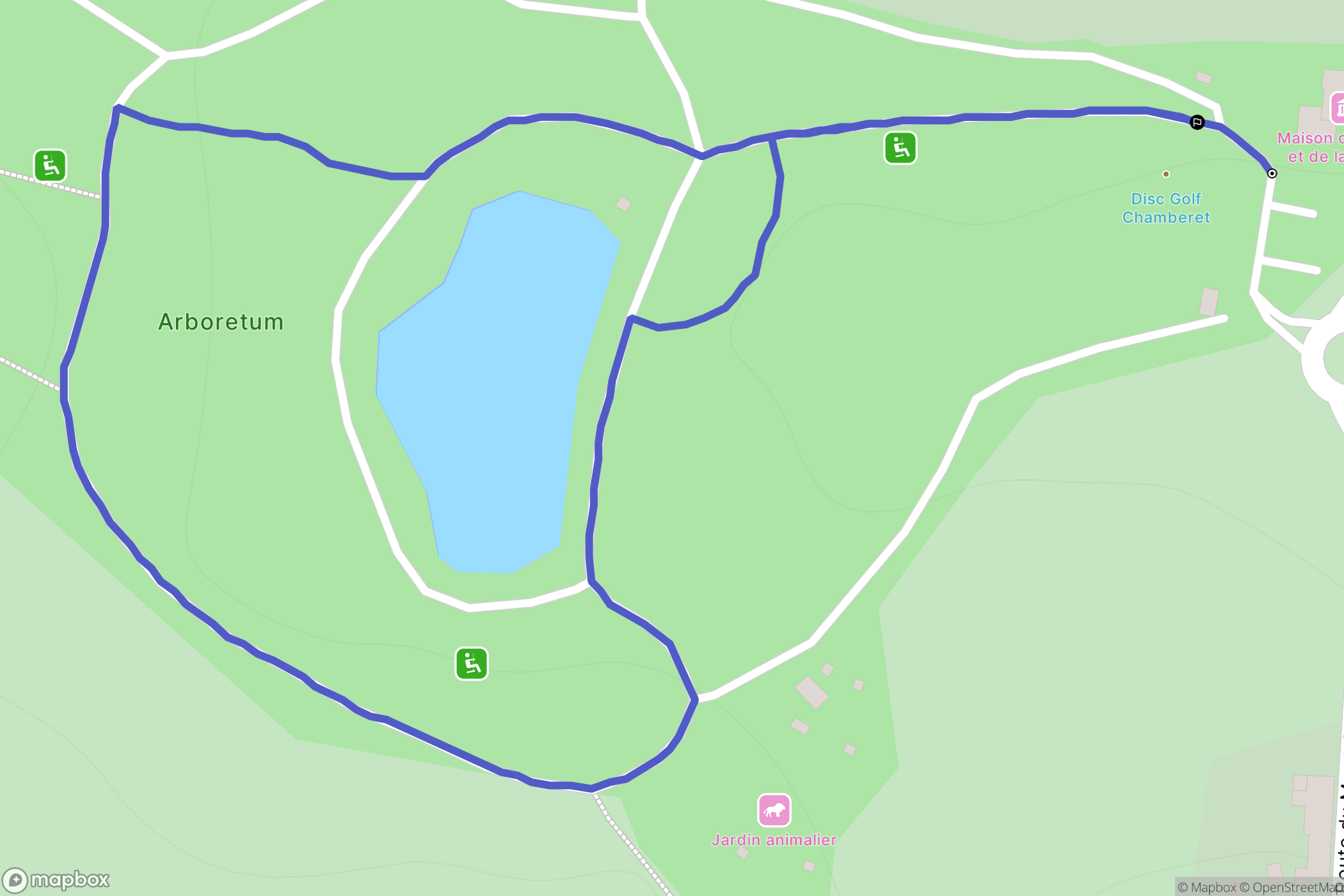 Chamberet : carte du parcours de randonnée - France