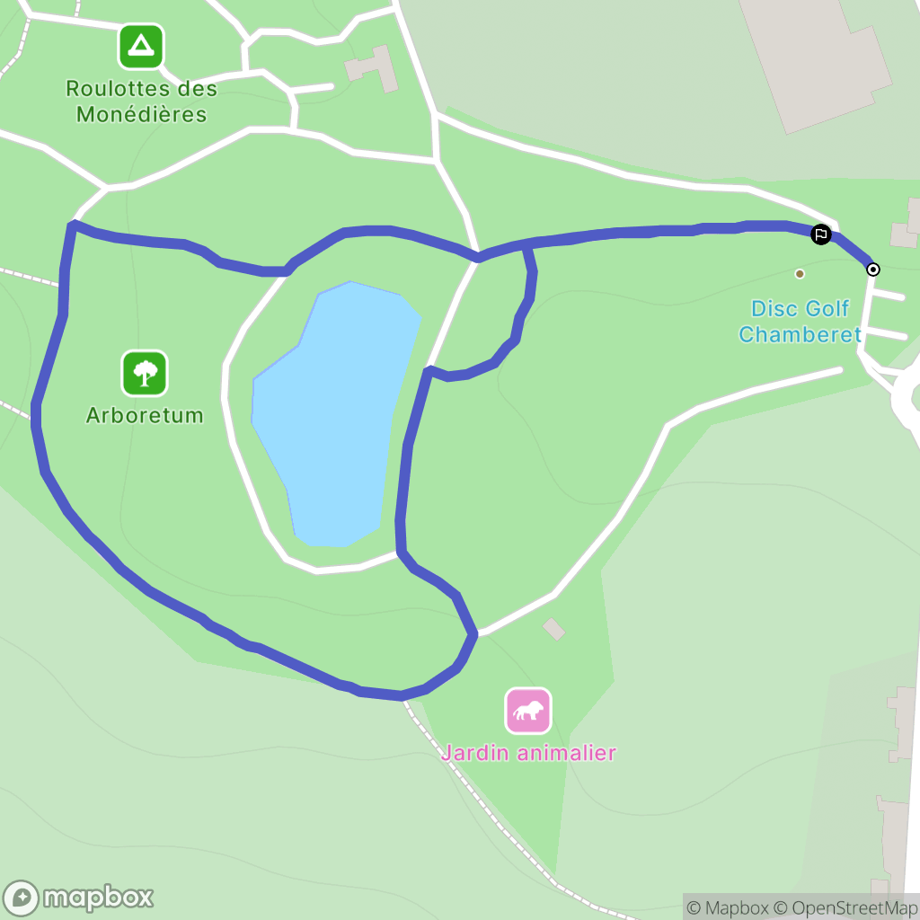 Chamberet : carte du parcours de randonnée - France