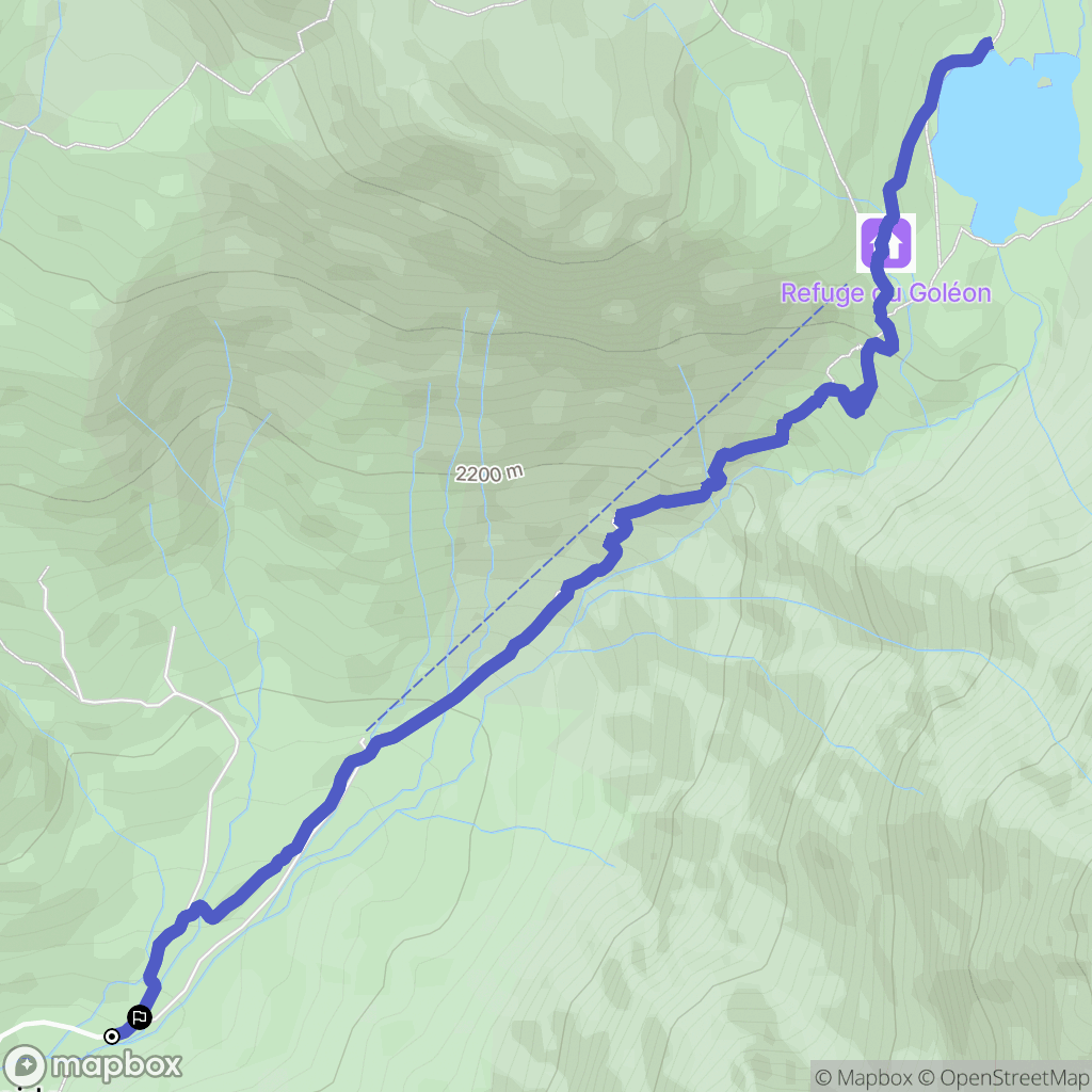 La Grave : carte du parcours de randonnée - France