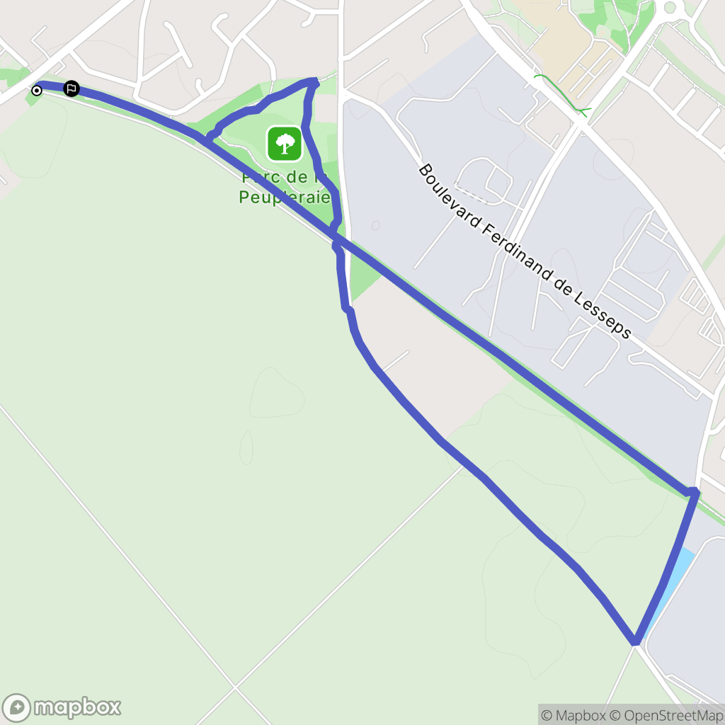 Hénin-Beaumont : carte du parcours de randonnée - France